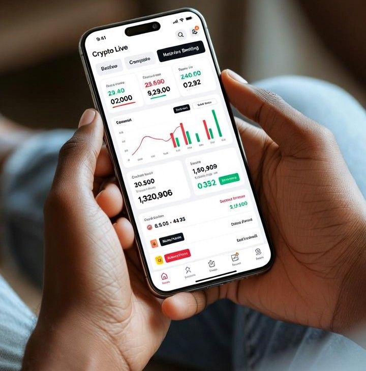 live crypto betting app screen